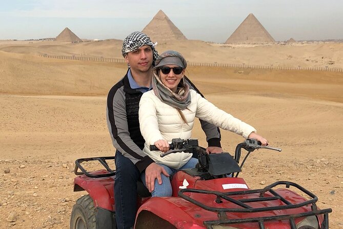 Giza pyramids, Sphinx, ATV bike, Lunch,Camel ride, Dinner cruise& shopping tour - One very full day around the Giza Pyramids