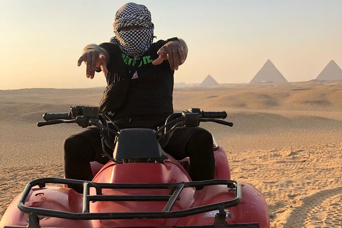 Giza pyramids, Sphinx, ATV bike, Lunch,Camel ride, Dinner cruise& shopping tour - ATV riding near Giza