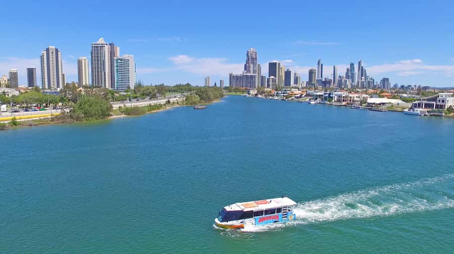 Gold Coast: 1-Hour Land and Water Duck Tour - Boarding, bags, and comfort