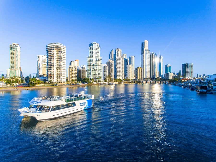 Gold Coast: Sightseeing Cruise with Buffet Lunch - The Gold Coast Broadwater from the water