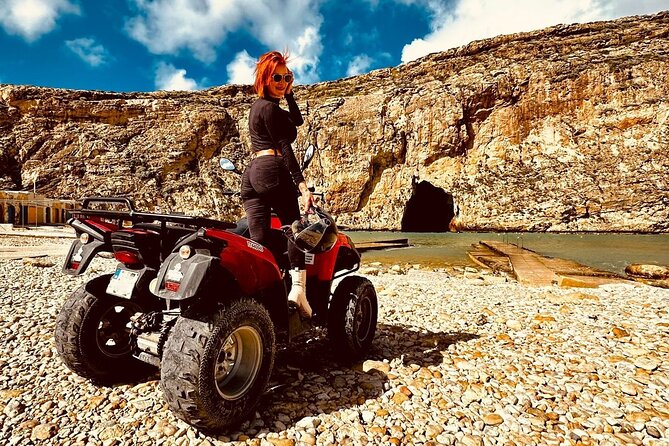 Gozo Full-Day Quad Tour with Private Boat to Gozo & return - Xlendi Bay and the lunch stop at Xewkija