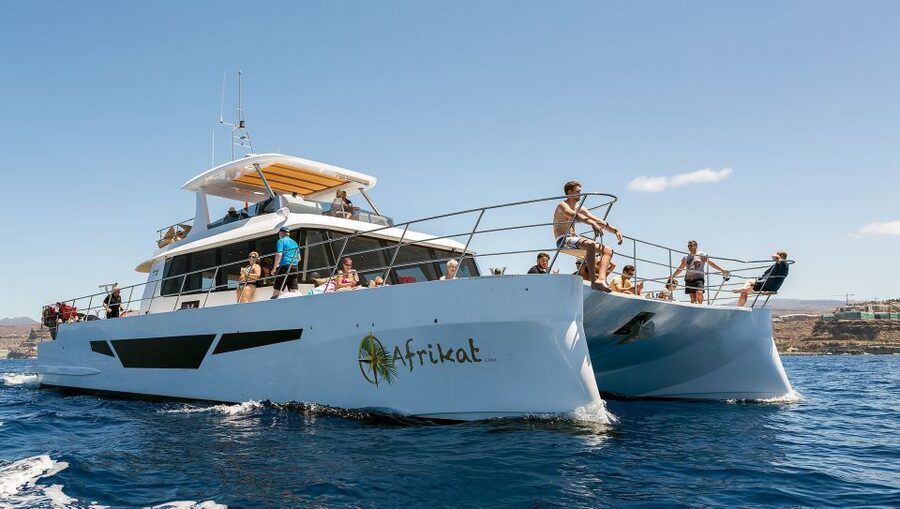 Gran Canaria: Fun Catamaran Cruise with Food and Drinks - From your resort to Puerto Rico de Gran Canaria