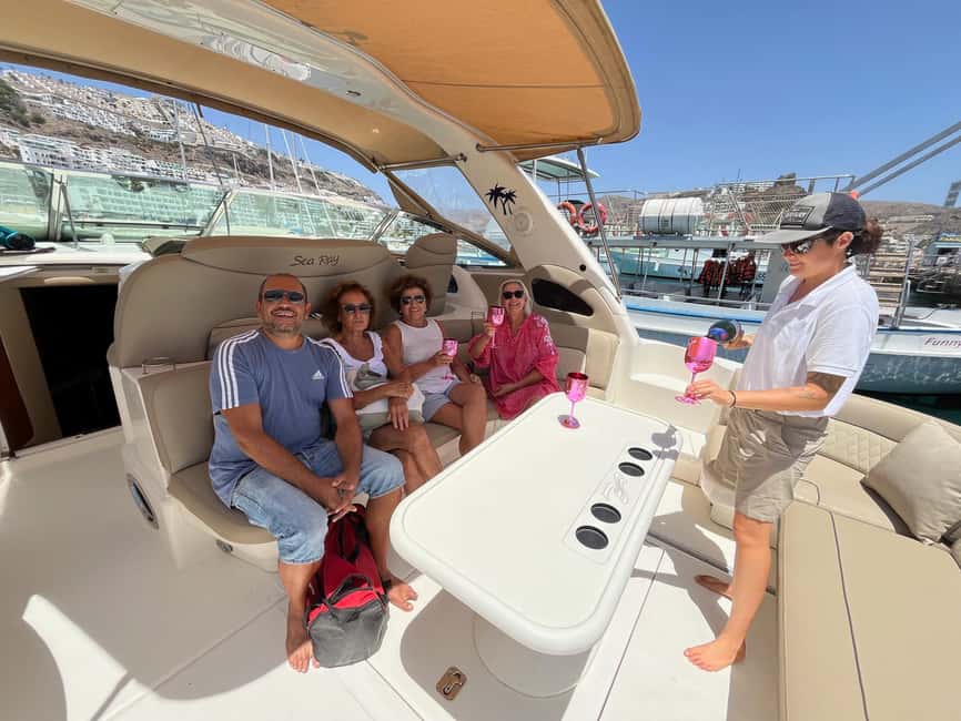 Gran Canaria: Shared yacht trip with drinks, lunch, and snorkeling - The Return Along Mogán Bay and Tiritaña Cliffs