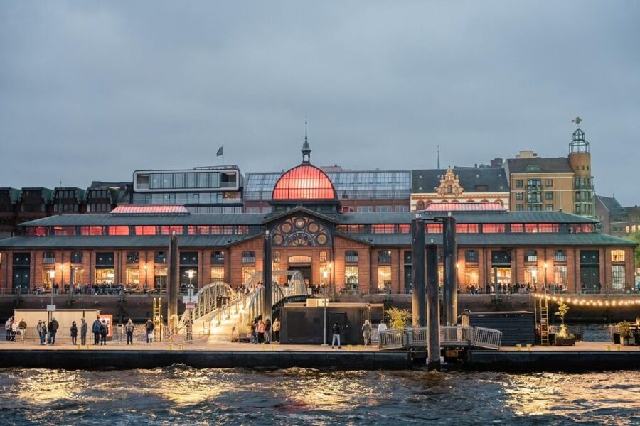 Hamburg: 1.5-Hour Evening Lights Harbour Cruise on a Ship - The container port after sunset