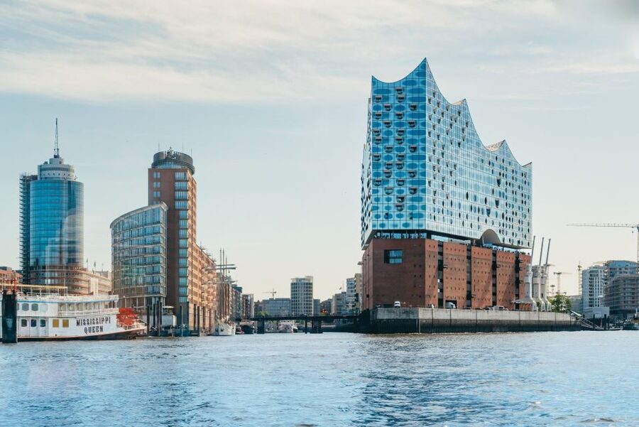 Hamburg: 1.5-Hour Harbor and Speicherstadt Day Cruise - HafenCity and the Elbphilharmonie view