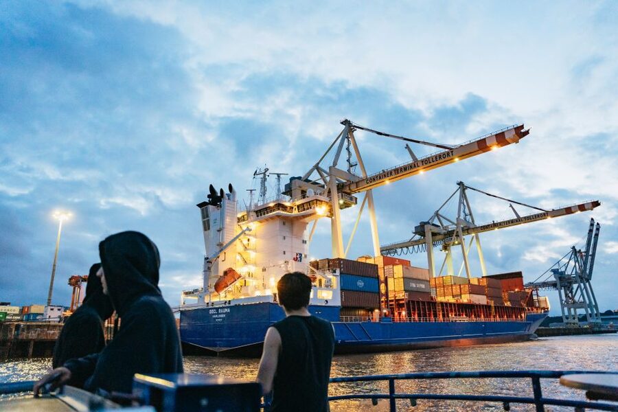Hamburg: 90-Minute Evening Lights Harbor Cruise - The working port and its enormous ships