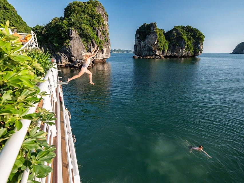 Hanoi: Cat Ba Island & Lan Ha Bay Day Trip Cruise with Lunch - Sunset snacks on the return cruise