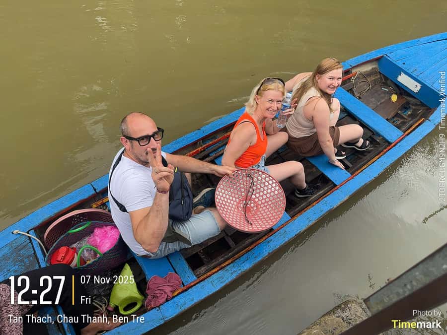 HCM: Authentic Mekong Delta - Boat, TukTuk, Khot Cake Making - From Ho Chi Minh City to Vinh Trang Pagoda
