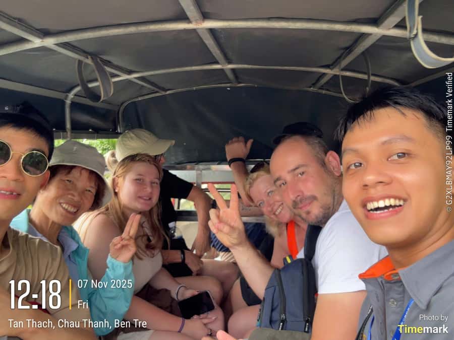 HCM: Authentic Mekong Delta - Boat, TukTuk, Khot Cake Making - Coconut candy and Southern Vietnamese music