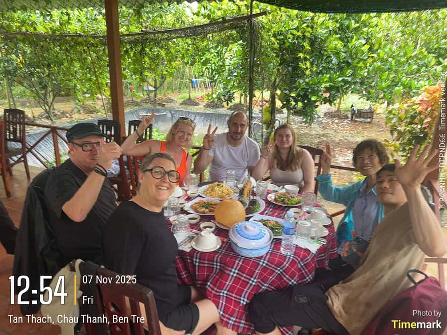 HCM: Authentic Mekong Delta - Boat, TukTuk, Khot Cake Making - Lunch in Tien Giang Province