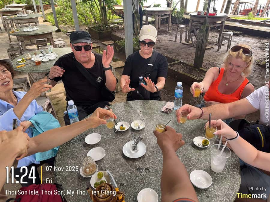 HCM: Authentic Mekong Delta - Boat, TukTuk, Khot Cake Making - Cruising toward the Mekong islands