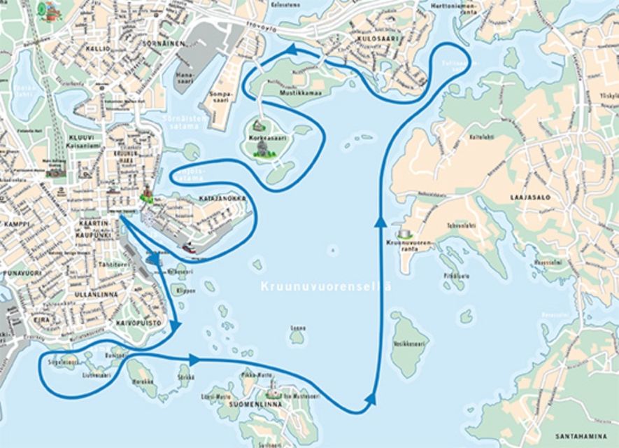Helsinki: City Highlights 1.5-Hour Archipelago Cruise - Kaivopuisto, Merisatama, and the southern islands