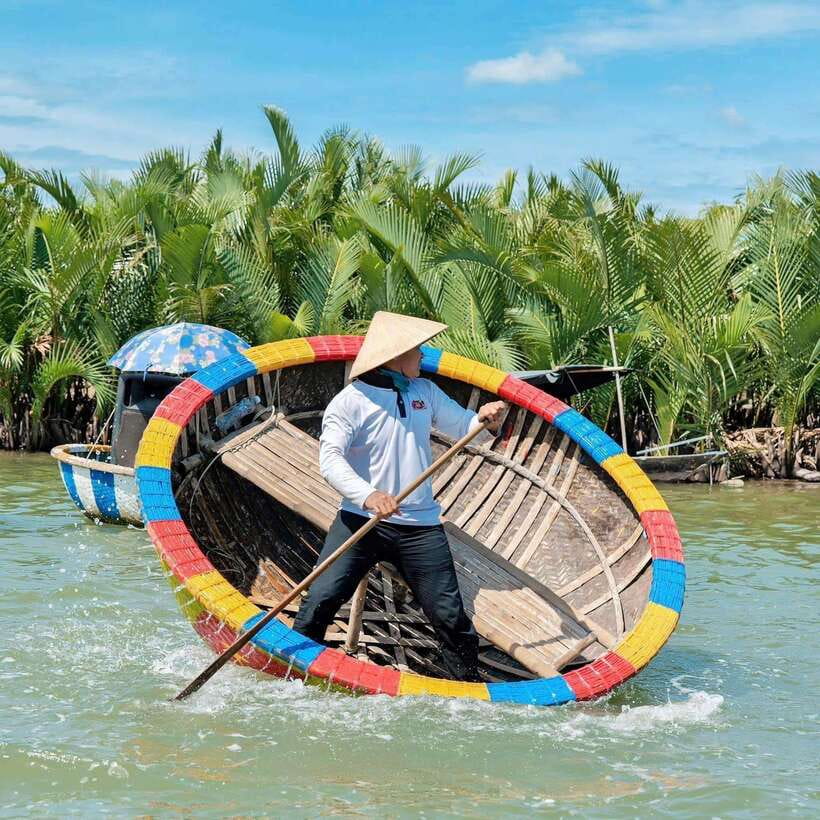 Hoi An: Coconut Basket Boat Ride by Hangcoconut - Why the round thung chai matters