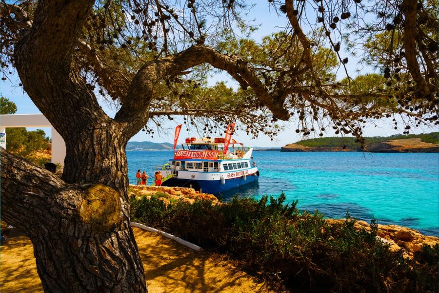 Ibiza: Beach Hopping Cruise w/ Paddleboard, Food, & Drinks - Leaving San Antonio and settling into the boat