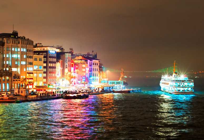 Istanbul: Bosphorus Dinner Cruise Incl. Drinks with Transfer - Boarding, welcome drinks, and the first views