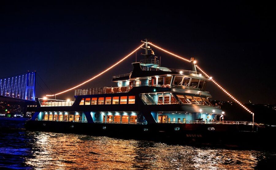 Istanbul: Bosphorus Dinner Cruise w/ Drinks & Entertainment - Under two bridges between Europe and Asia