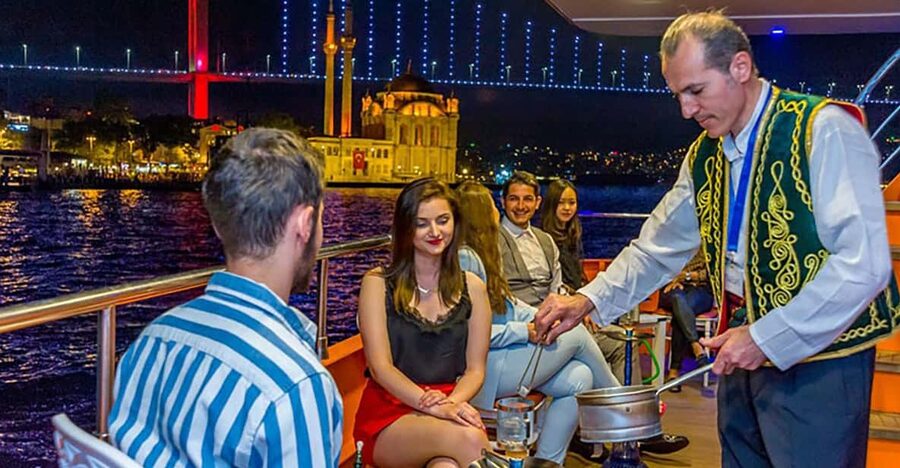 Istanbul: Bosphorus Night Dinner Cruise with Private Table - Pickup, traffic, and the start of the evening