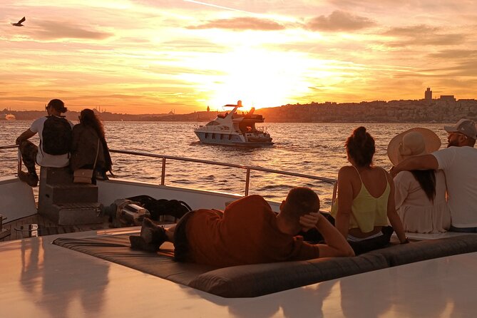 Istanbul Bosphorus Sunset Cruise on Luxury Yacht - Dolmabahçe Palace and Çırağan Palace from the water