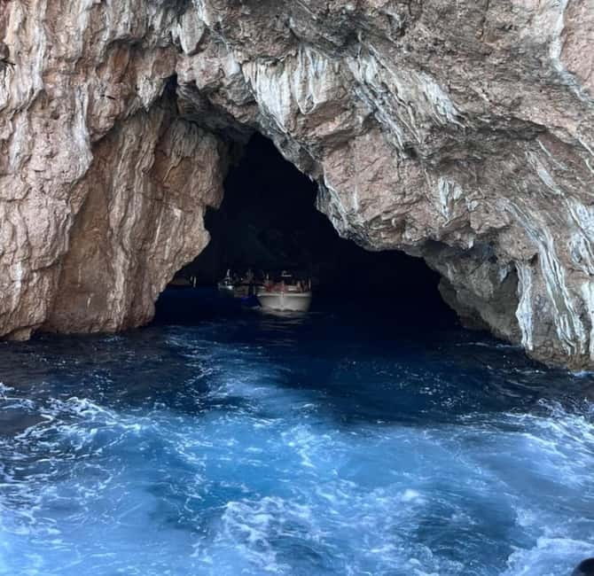 Kotor: Our Lady of the Rocks and Blue Cave Group Boat Tour - Speeding across Boka Bay from Park Slobode