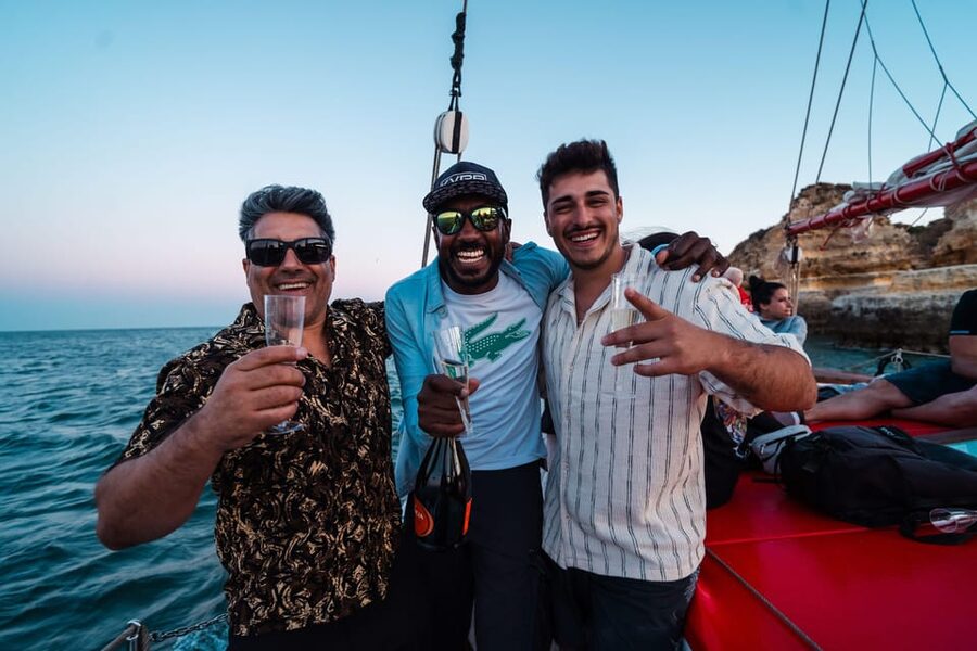 Lagos: Sunset Sail aboard a Traditional Boat with Prosecco - Sunset Toast on the Atlantic
