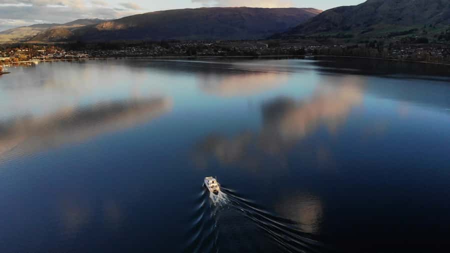 Lake Wanaka Happy Hour Cruise - Boarding the 17-metre Dual Image