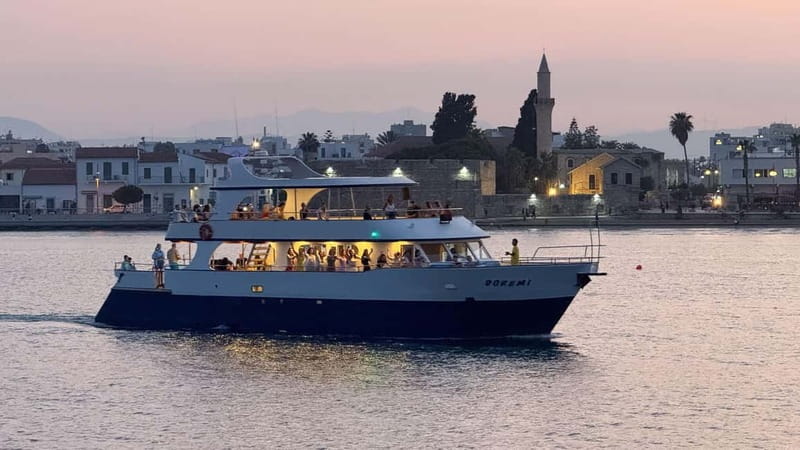Larnaca: Sunset Cruise with a Glass of Wine - The Mackenzie Beach swimming stop