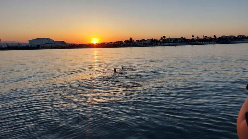 Larnaca: Sunset Cruise with Unlimited Wine & Beers - Watching fish from the underwater cabin