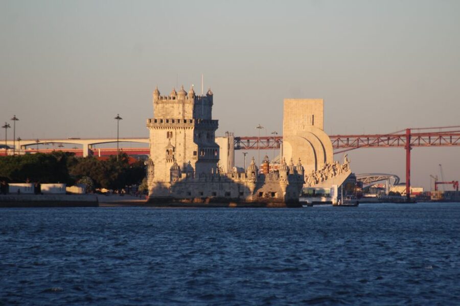 Lisbon: Daylight or Sunset on a Vintage Sailboat - Christ the King and the return beneath the bridge