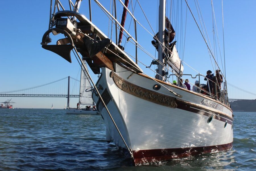 Lisbon: Daylight or Sunset on a Vintage Sailboat - The vintage boat and onboard mood
