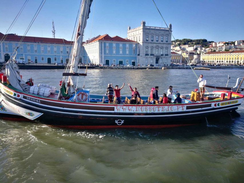 Lisbon: River Tagus Sightseeing Cruise in Traditional Vessel - Christ the King across the river