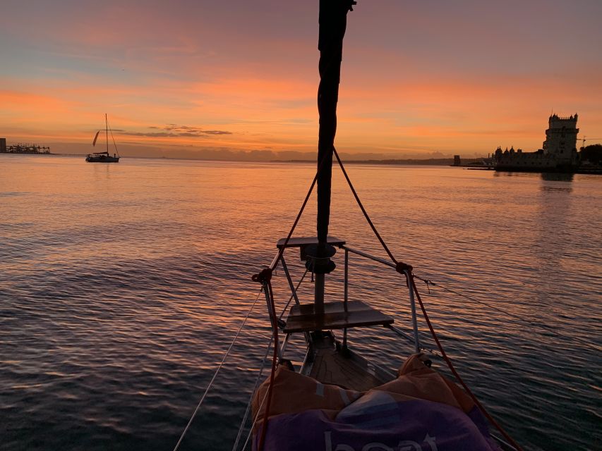 Lisbon: Sunset Sailing Cruise with Wine - Lisbon’s waterfront in one long view