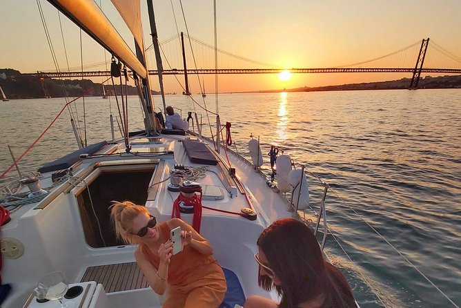 Lisbon: Sunset Sailing with Portuguese Wine and History - Starting under the 25 de Abril Bridge