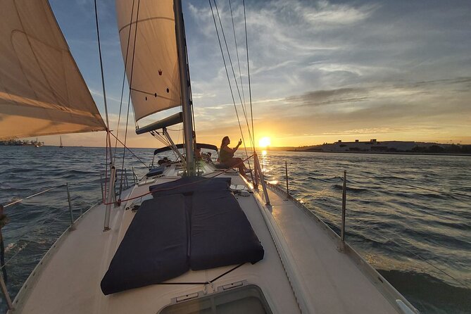 Lisbon: Sunset Sailing with Portuguese Wine and History - Cristo Rei and the bridge
