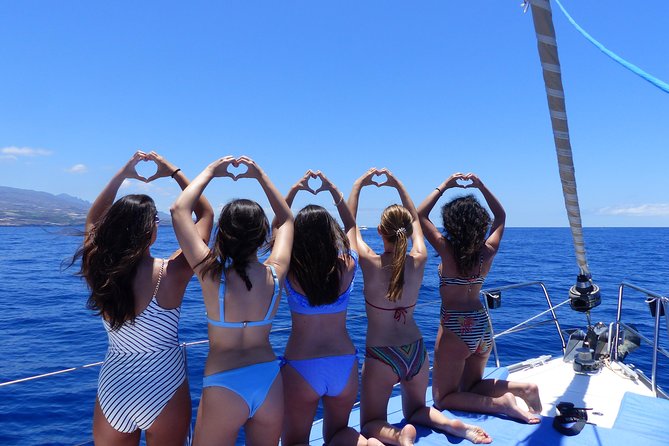 Los Gigantes Whale Watching Charter by Sail Boat - Swimming and snorkeling near the cliffs