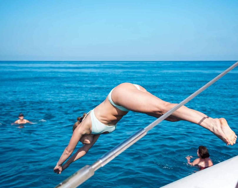 Malaga: Catamaran Sailing Cruise with Swimming & Optional DJ - The swimming stop: refreshing but not a full beach session