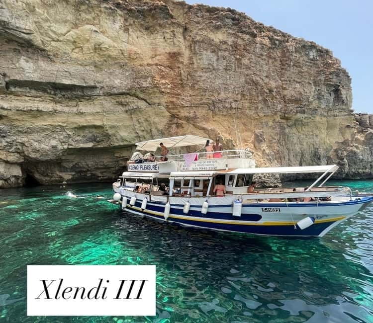 Malta: Comino, Gozo, Blue & Crystal Lagoon, and Caves Cruise - Blue Lagoon: beautiful, famous, and often busy