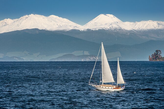 Maori Rock Carvings Eco Sailing Taupo - The swimming stop is a real bonus