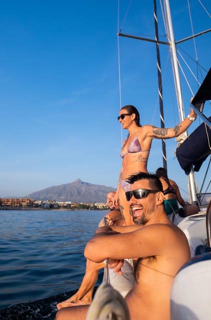 Marbella: Sailing & Dolphin Watching with Snacks and Drinks - Snacks, drinks, and the social side