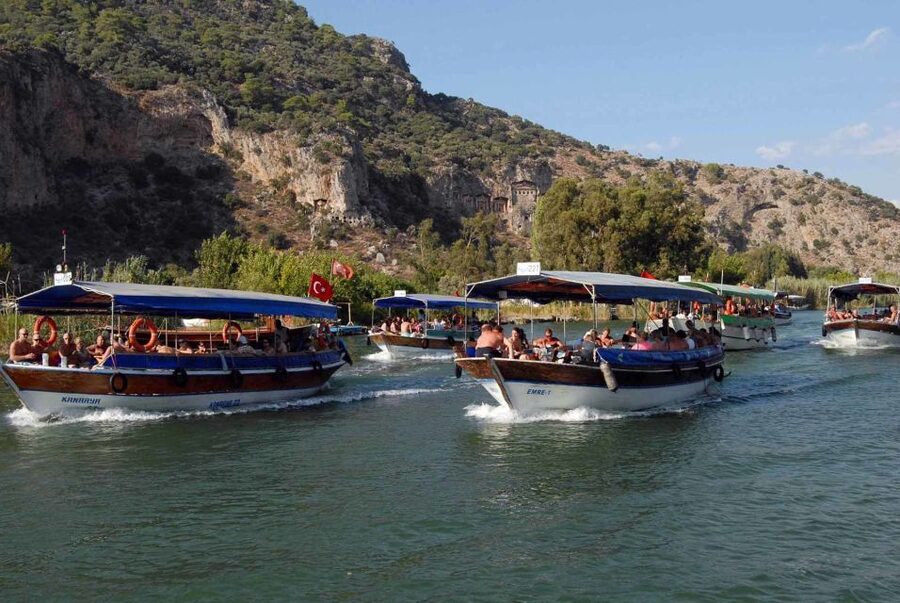 Marmaris: Dalyan Cruise, Turtle Beach & Mud Baths with Lunch - Down the Dalyan Canal toward Iztuzu Beach