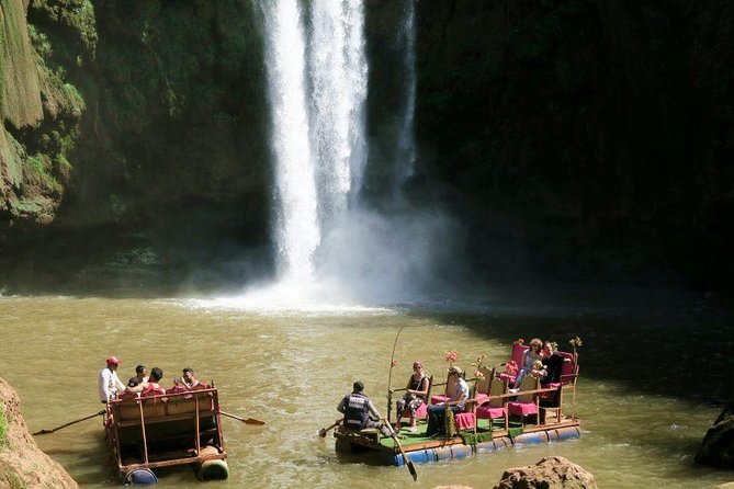 Marrakech: Ouzoud Waterfalls Guided Day Trip with Boat Ride - Taking the boat beneath Ouzoud Falls
