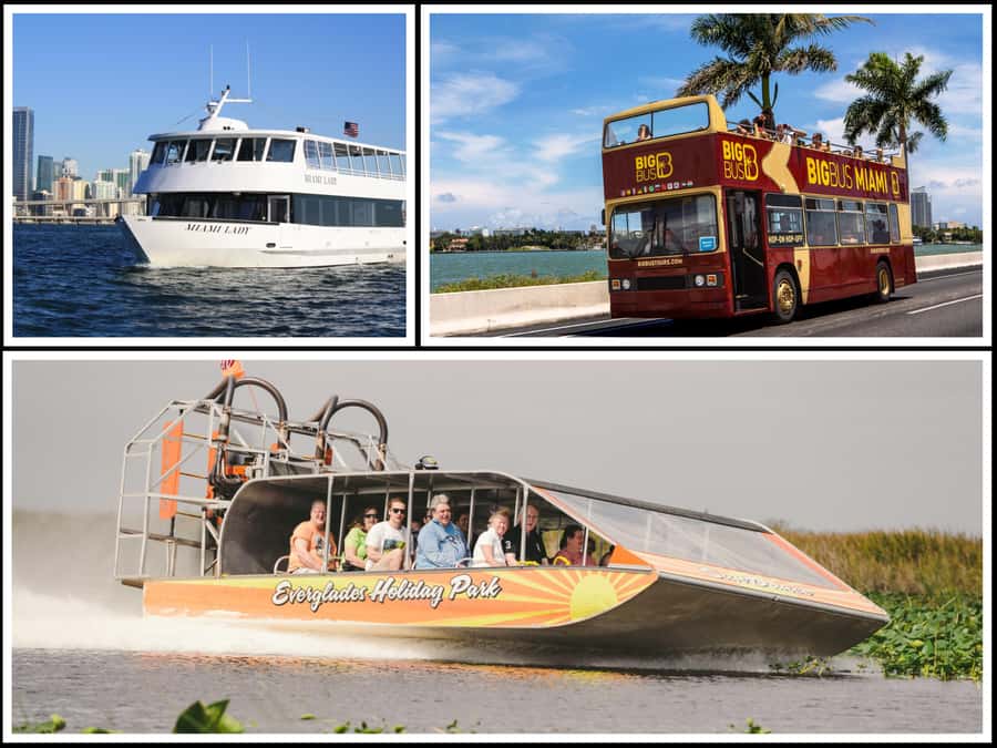 Miami: Everglades Experience, Bay Cruise & Open-Top Bus Tour - Three sides of Miami for one price