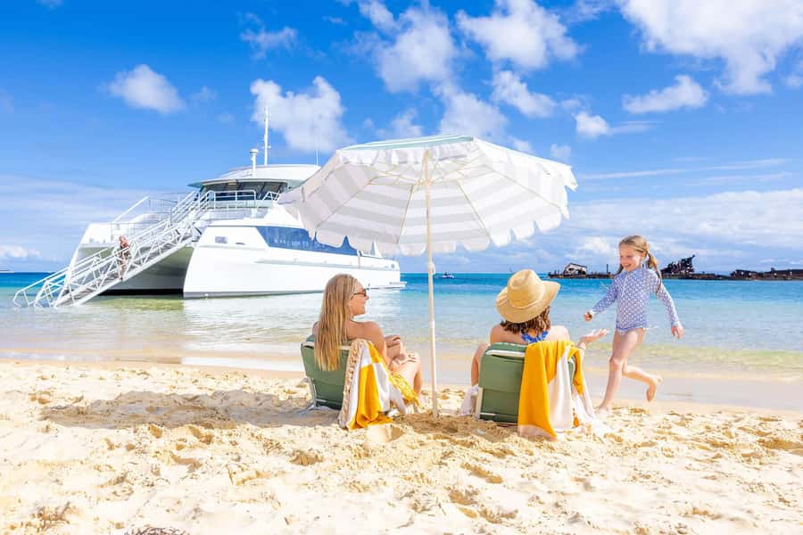 Moreton Island: Dolphin & Tangalooma Wrecks Snorkel Cruise - A comfortable crossing on the Spirit of Mulgumpin
