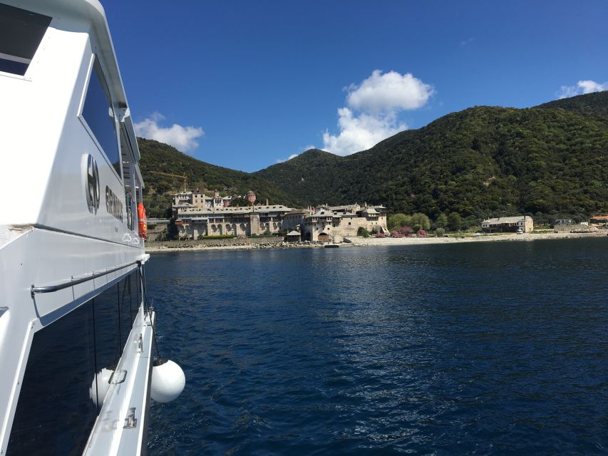 Mount Athos Glassbottom Cruise with Ammouliani Island visit - Seeing six monasteries from Mount Athos Bay