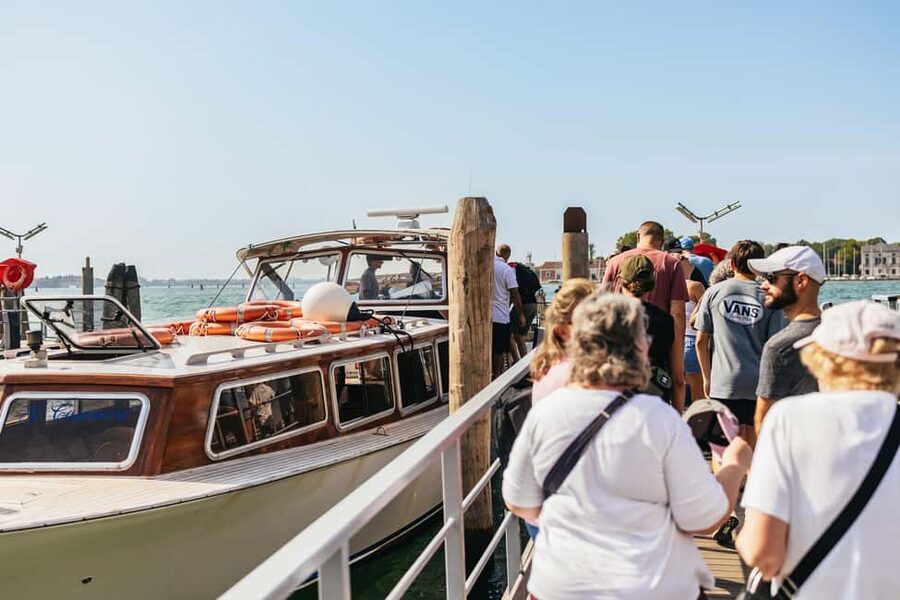 Murano & Burano Guided Tour by Private Boat with Glassmaking - Crossing the lagoon toward Burano