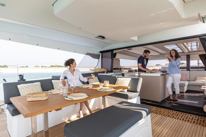 Mykonos: Brand-New Catamaran Cruise with Meal, Drinks & Transport - Practical booking details for a smoother day