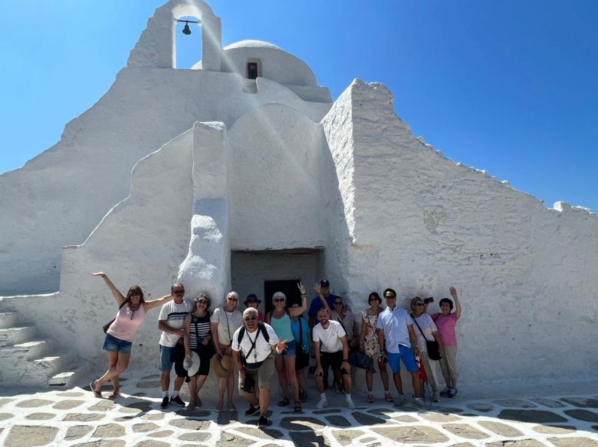 Mykonos: Shore Excursion with Cruise Ship Terminal Pickup - Little Venice, Paraportiani Church, and the waterfront finish