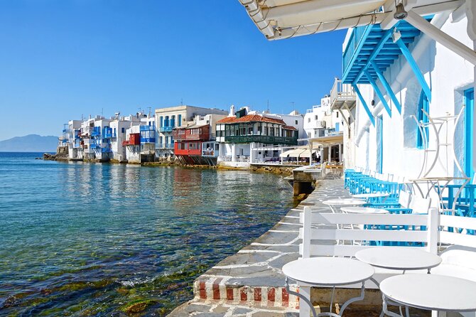 Mykonos: Small Group Tour for Cruise Passengers —Port Pickup - Armenistis Lighthouse opens with the Aegean