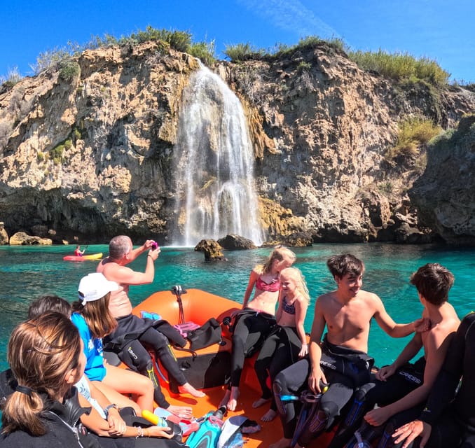 Nerja-Maro: Snorkeling & Sea Scooter Speedboat Trip - What you see below the Maro-Cerro Gordo cliffs