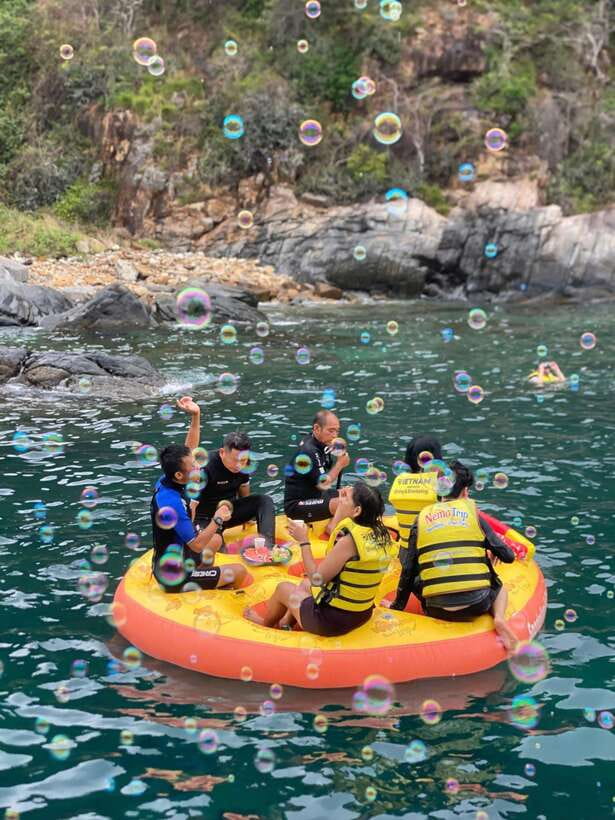 Nha Trang: Hopping Tour, Snorkeling, Boat Party, & BBQ Lunch - From Nha Trang hotel pickup to the open sea