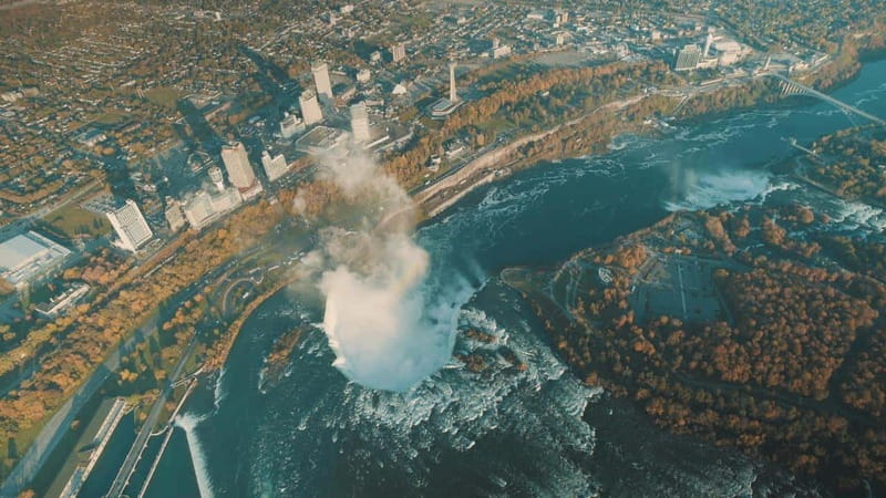 Niagara Falls, ON: Helicopter Ride with Boat & Skylon Lunch - Lunch at Skylon Tower, with the falls below you